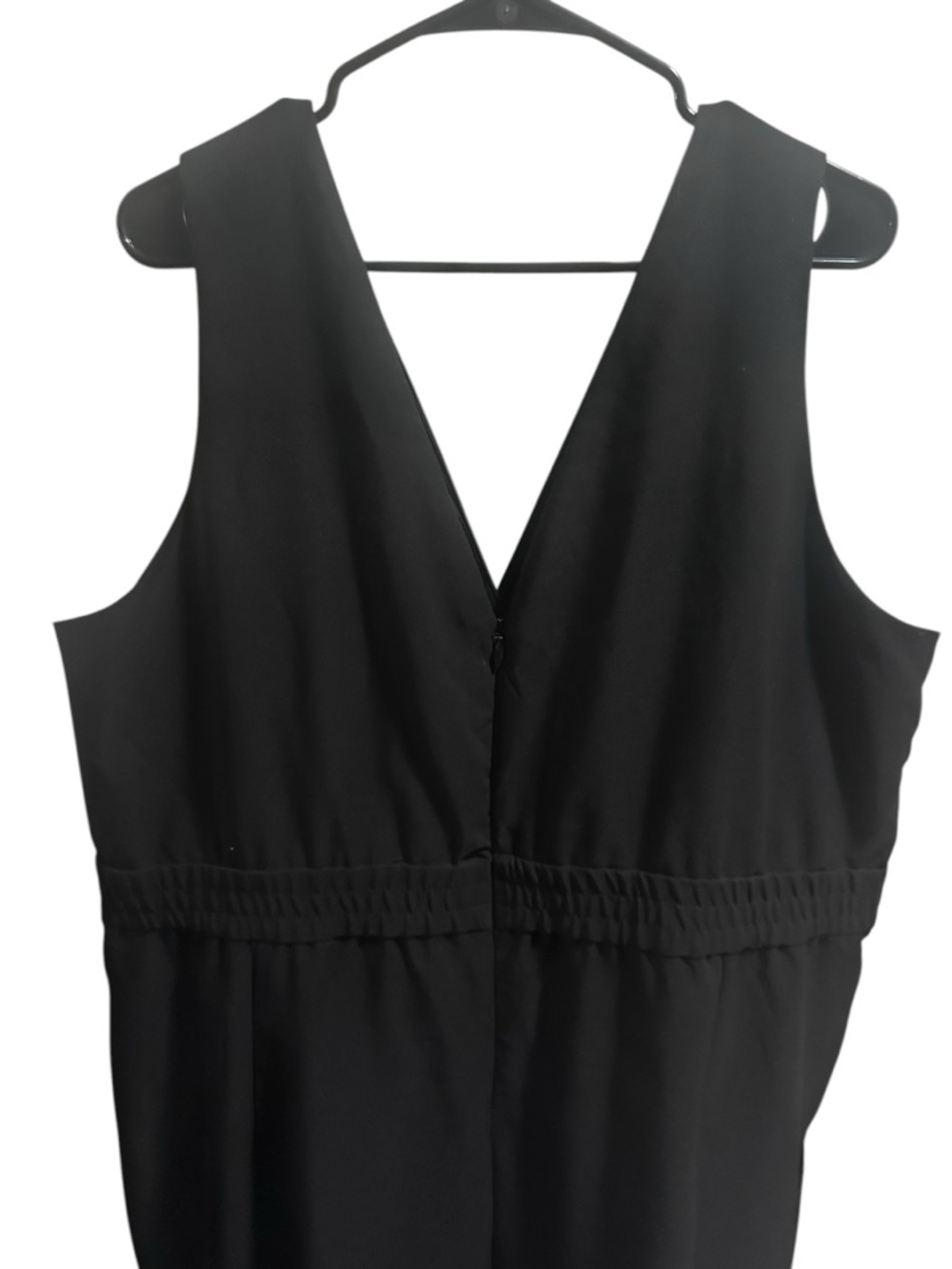torrid Black Refined Crepe Surplice Sleevless Jumpsuit size 22 New - Picture 5 of 10